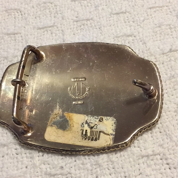 Silver & Gold Tone Horse Belt Buckle - Picture 6 of 8